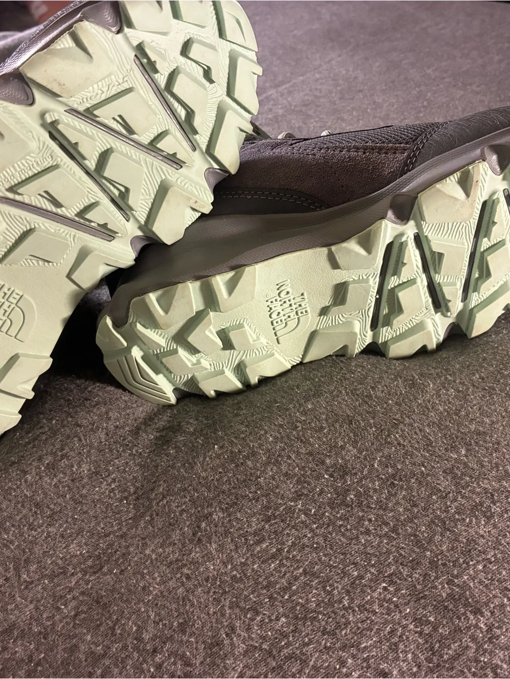The North Face Unisex Kids Grey & Light Green Trail Hiking Shoes